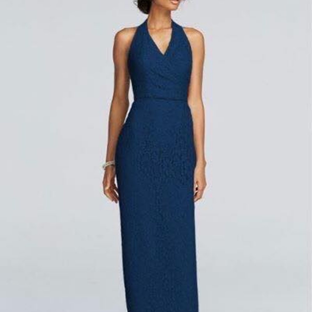 Navy David's Bridal Dress Size 10